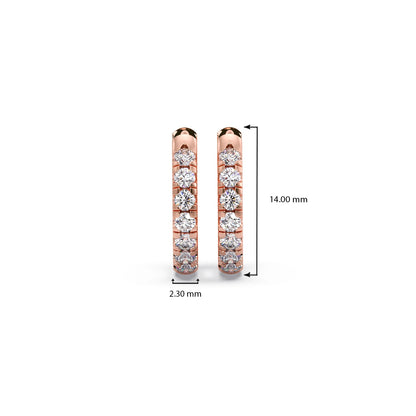 Diamond Huggie Hoop Earrings