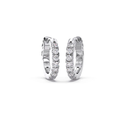 Diamond Huggie Hoop Earrings
