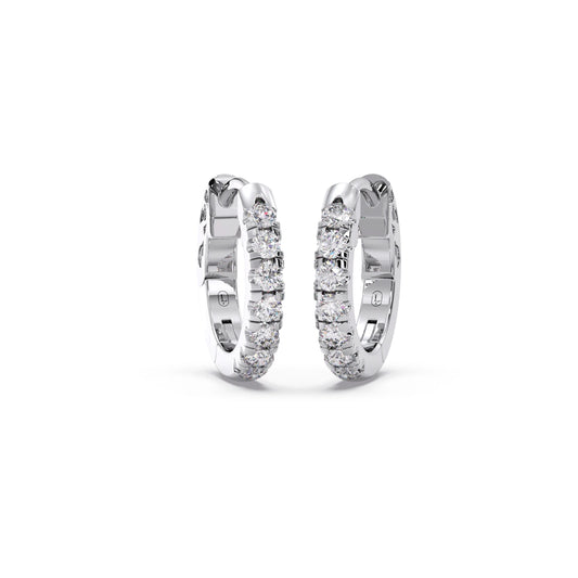 Diamond Huggie Hoop Earrings