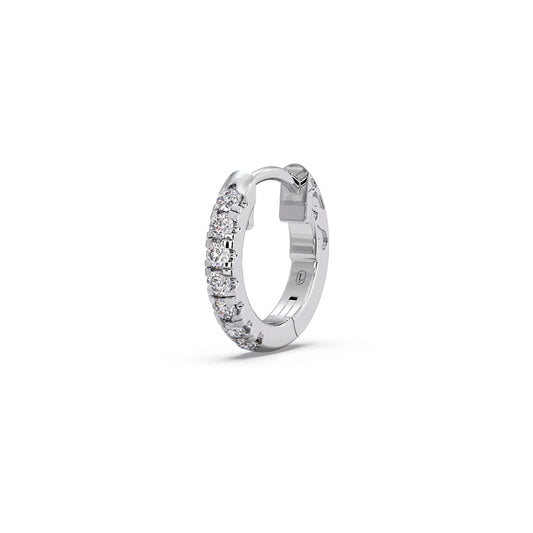 Diamond Huggie Hoop Earrings
