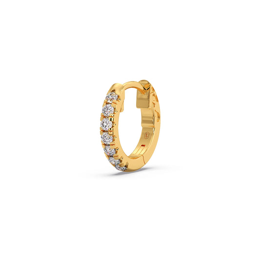 Diamond Huggie Hoop Earrings