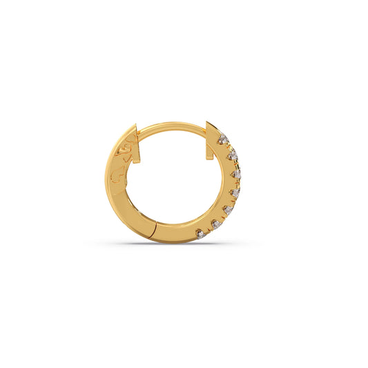 Diamond Huggie Hoop Earrings