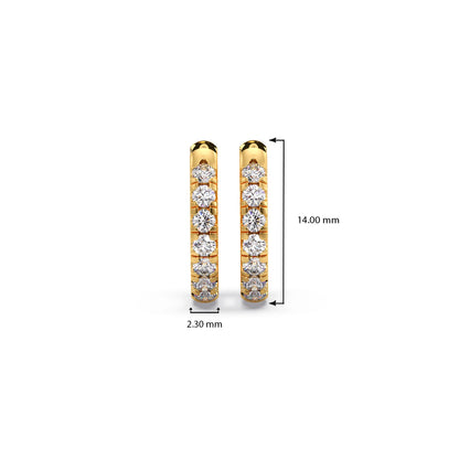 Diamond Huggie Hoop Earrings