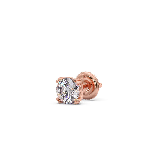 Classic Round Solitaire Stud Earrings - 1.80 Cts