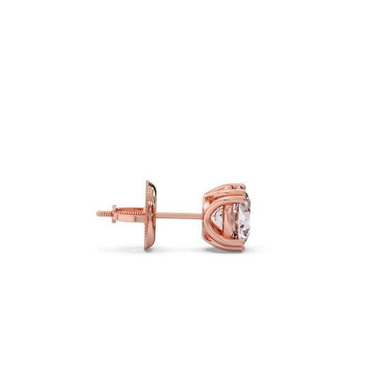 Classic Round Solitaire Stud Earrings - 1.80 Cts