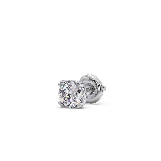 Classic Round Solitaire Stud Earrings - 1.80 Cts