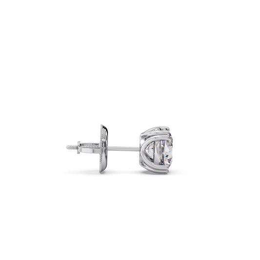Classic Round Solitaire Stud Earrings - 1.80 Cts