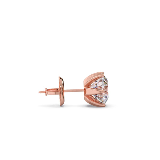 3.20cts Brilliant Round Six-Prong Solitaire Stud Earrings