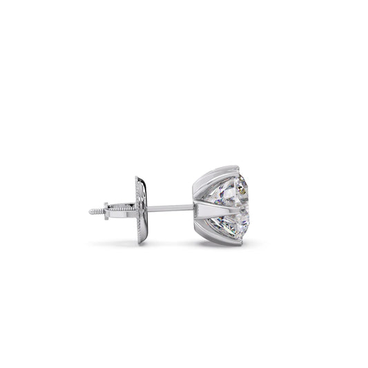 3.20cts Brilliant Round Six-Prong Solitaire Stud Earrings