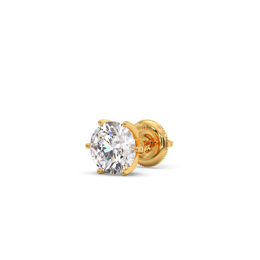 3.20cts Brilliant Round Six-Prong Solitaire Stud Earrings