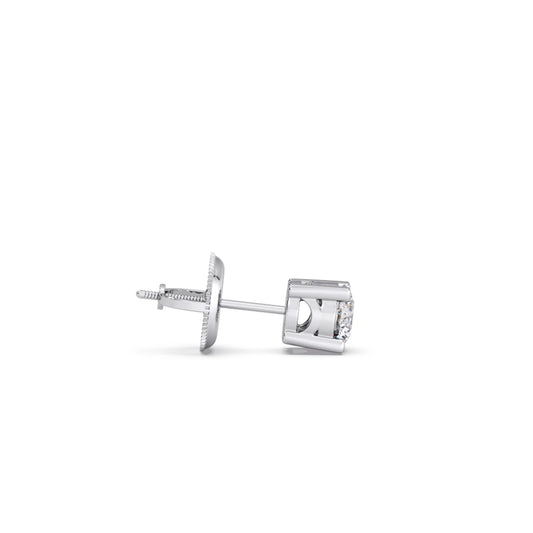Round Solitaire 4-Prong Diamond Stud Earrings