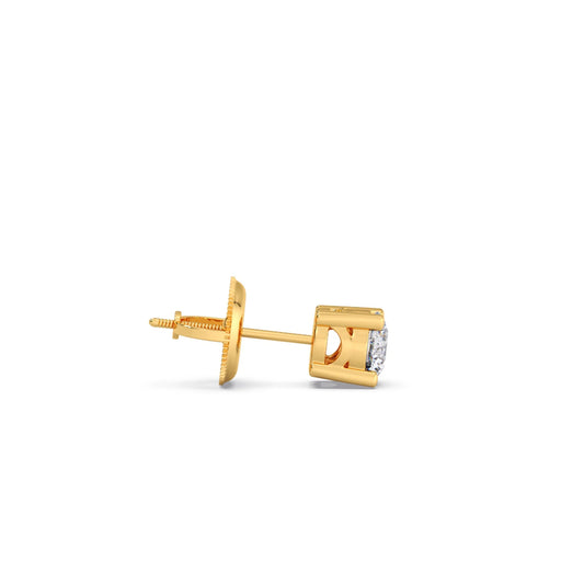 Round Solitaire 4-Prong Diamond Stud Earrings