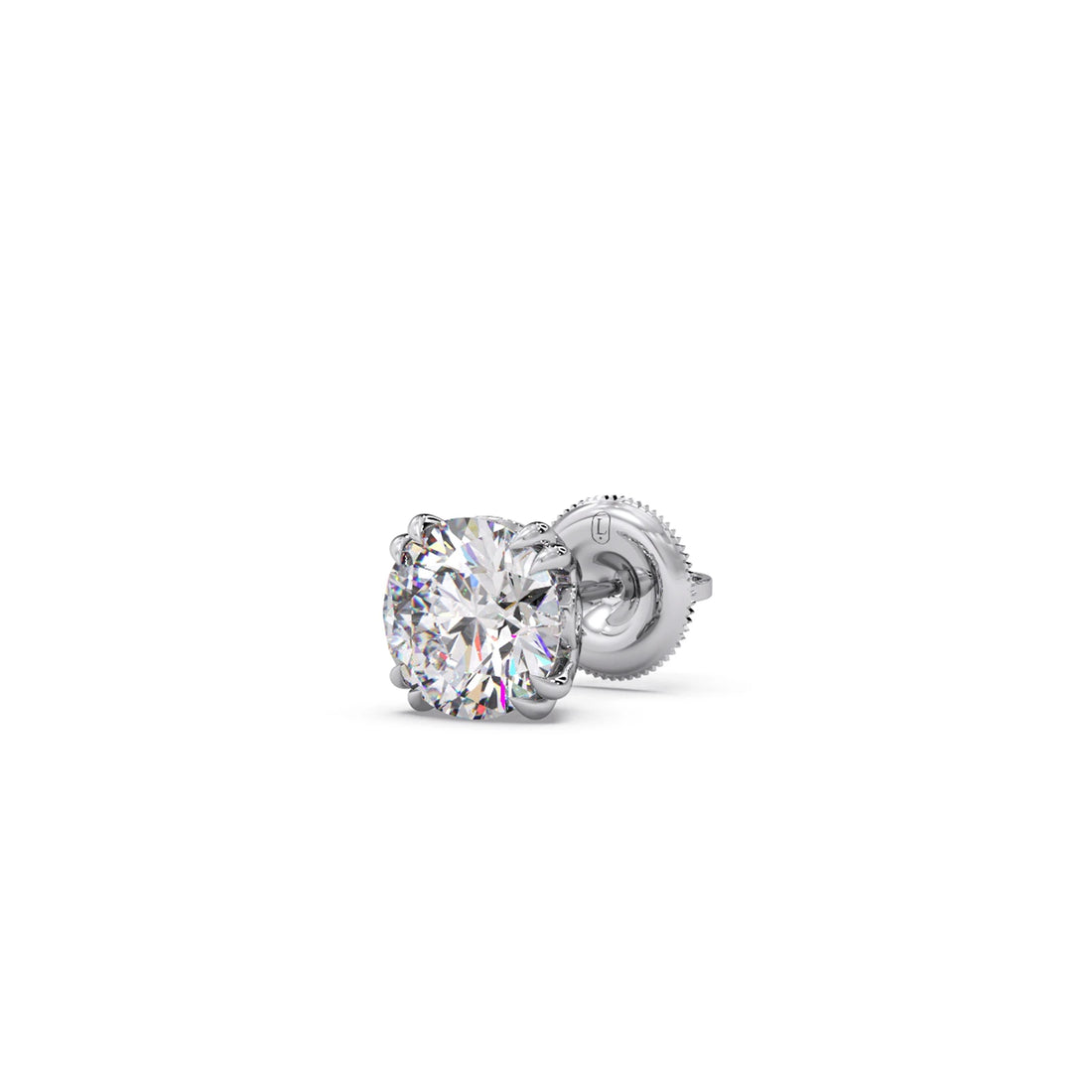 3 ct Classic Round Solitaire Diamond Stud Earrings