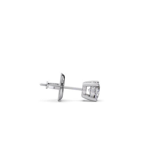 Snowflake Cluster Prong Stud Earrings