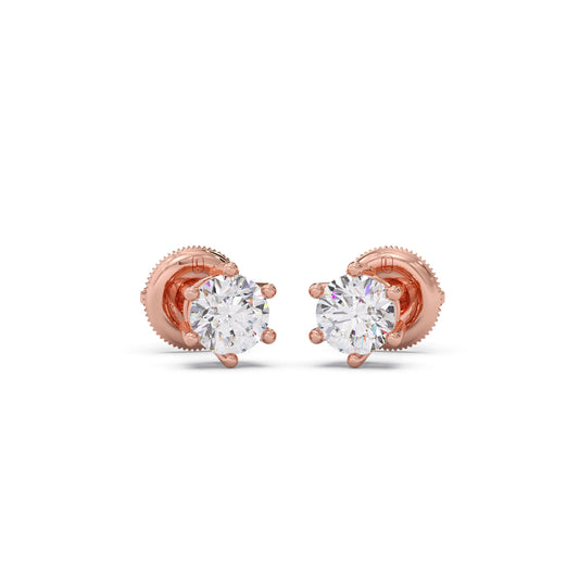 Snowflake Cluster Prong Stud Earrings – 6 Prong Setting