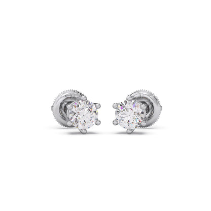 Snowflake Cluster Prong Stud Earrings – 6 Prong Setting