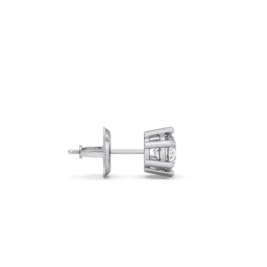Snowflake Cluster Prong Stud Earrings – 6 Prong Setting