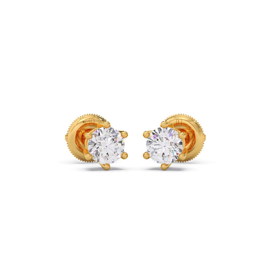 Snowflake Cluster Prong Stud Earrings – 6 Prong Setting