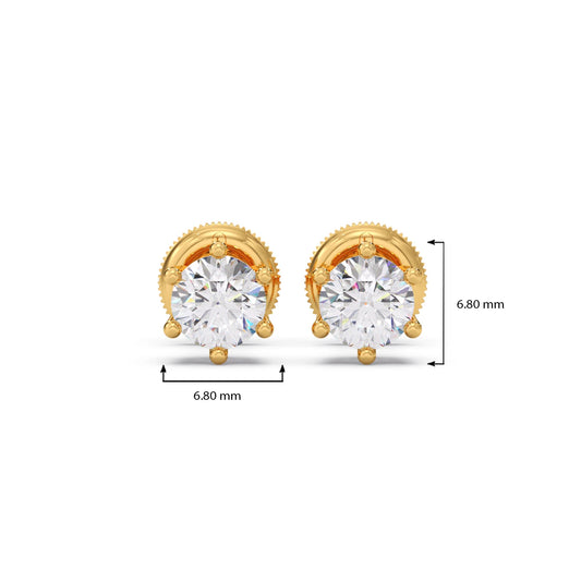Snowflake Cluster Prong Stud Earrings – 6 Prong Setting