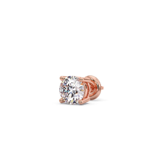 Round Solitaire 4-Prong Stud Earrings – 7.5mm