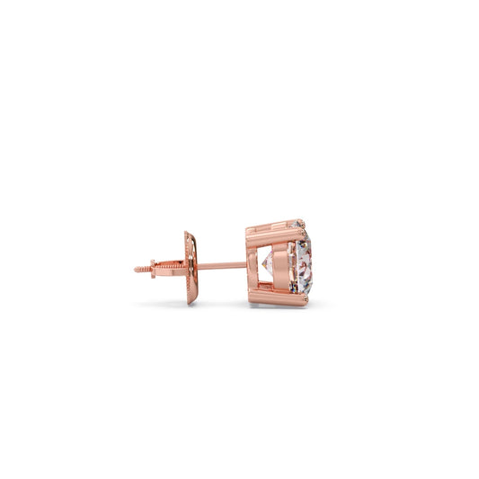 Round Solitaire 4-Prong Stud Earrings – 7.5mm