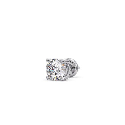 Round Solitaire 4-Prong Stud Earrings – 7.5mm