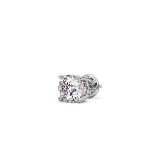 Round Solitaire 4-Prong Stud Earrings – 7.5mm