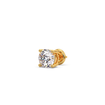 Round Solitaire 4-Prong Stud Earrings – 7.5mm