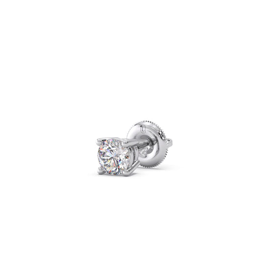 Classic 4-Prong Round Diamond Stud Earrings – 6.30mm
