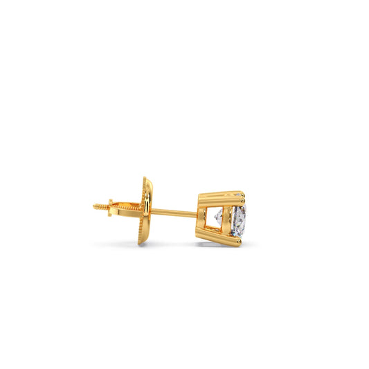 Classic 4-Prong Round Diamond Stud Earrings – 6.30mm