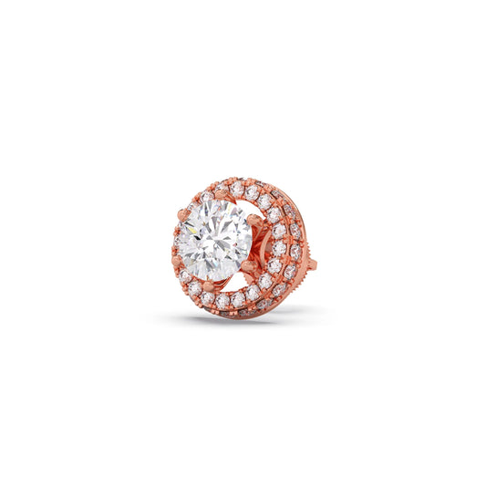 Round Halo Stud Earrings – 5.40mm