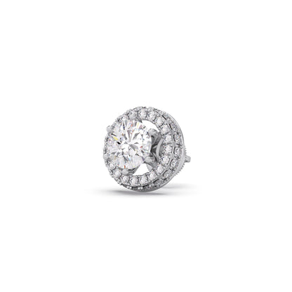 Round Halo Stud Earrings – 5.40mm