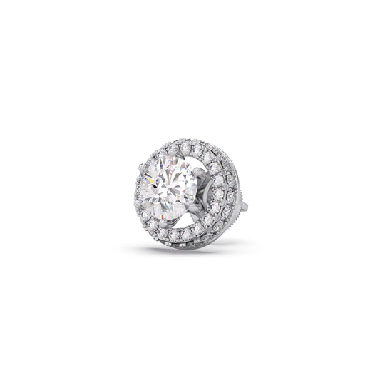 Round Halo Stud Earrings – 5.40mm