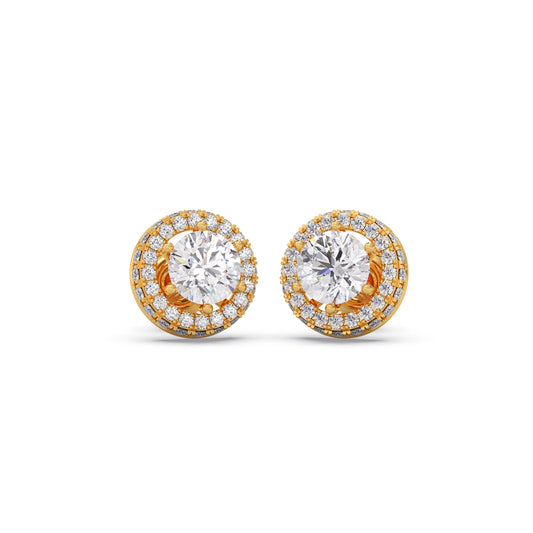 Round Halo Stud Earrings – 5.40mm