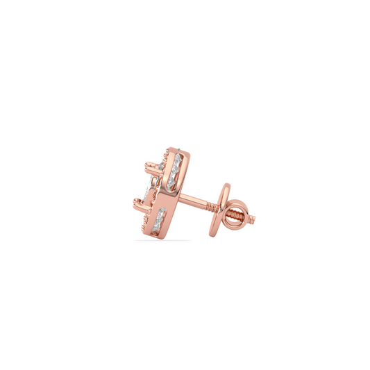 Classic Oval-Cualo Stud Earrings Diamond Halo Stud Earrings