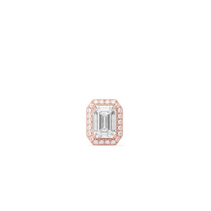 Emerald-Cut Halo Classic Diamond Studs