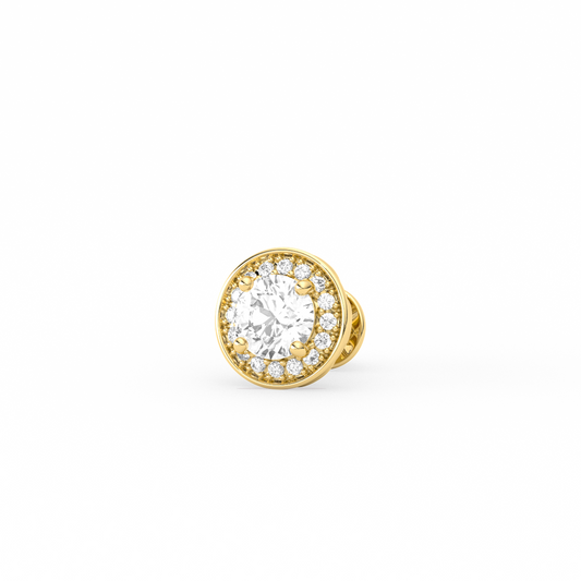 Round-Cut Halo Classic Diamond  Studs