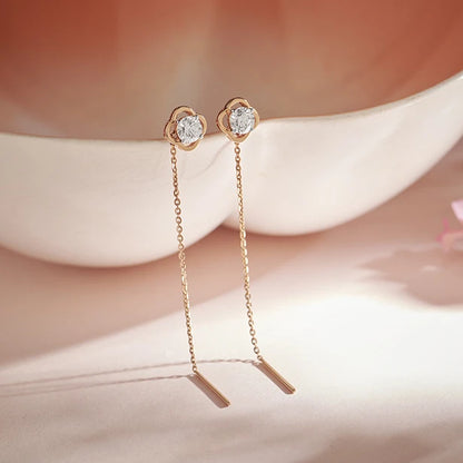 Sparkling Diamond Drop Earrings