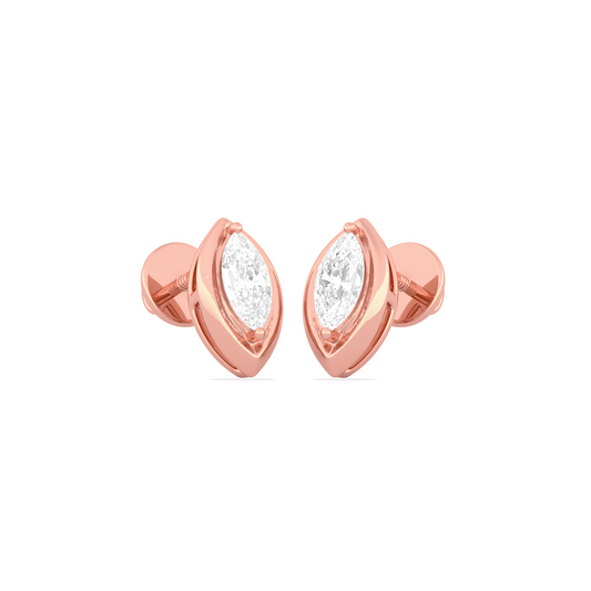 0.47 Ct Marquise Shape Diamond Stud Earrings