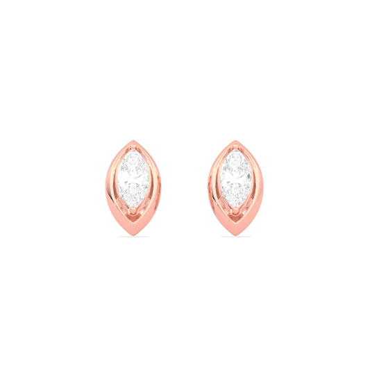 0.47 Ct Marquise Shape Diamond Stud Earrings