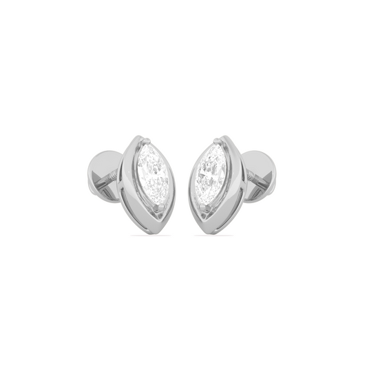 0.47 Ct Marquise Shape Diamond Stud Earrings