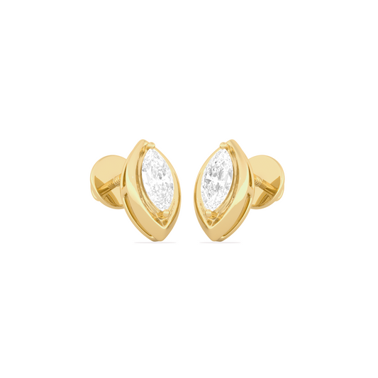 0.47 Ct Marquise Shape Diamond Stud Earrings