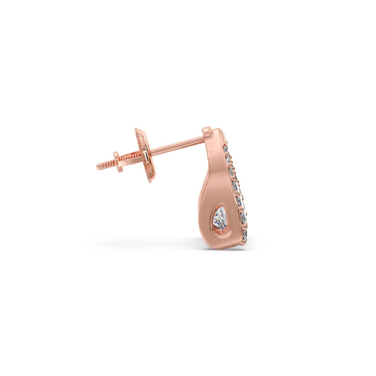 Round Solitaire with Diamond Accent Earrings