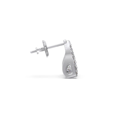 Round Solitaire with Diamond Accent Earrings
