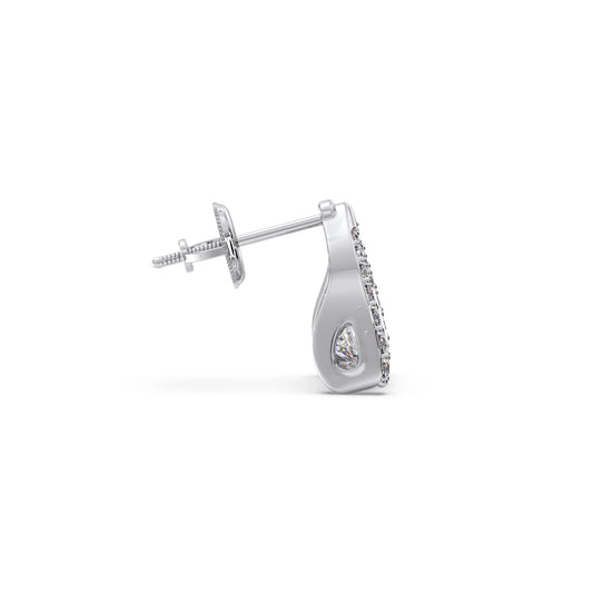 Round Solitaire with Diamond Accent Earrings