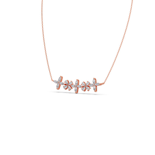Marquise & Pear Diamond Cluster Necklace