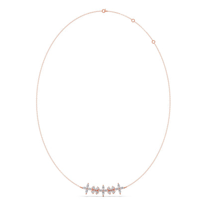 Marquise & Pear Diamond Cluster Necklace
