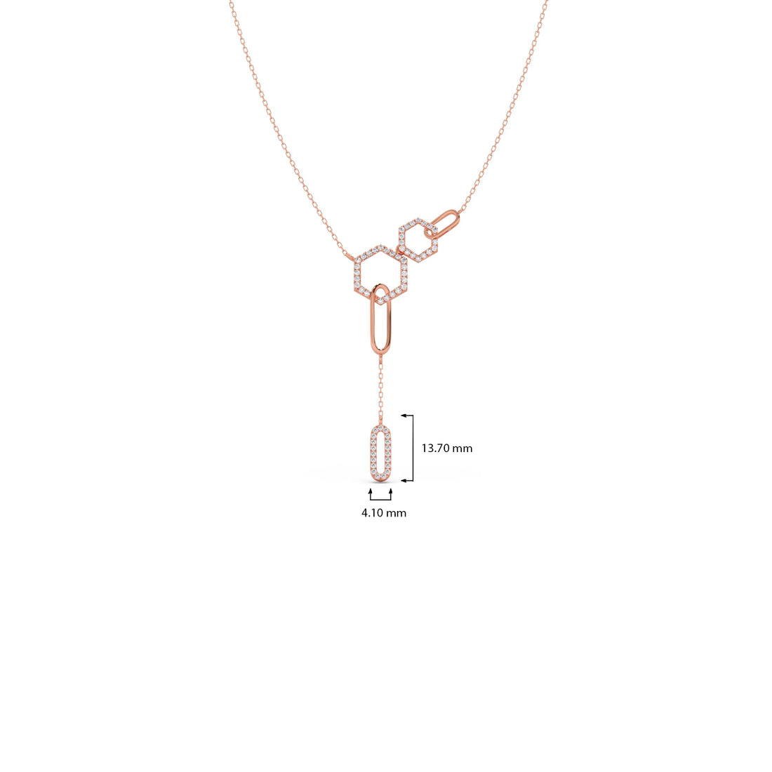 Petite Round Diamond Chain Necklace
