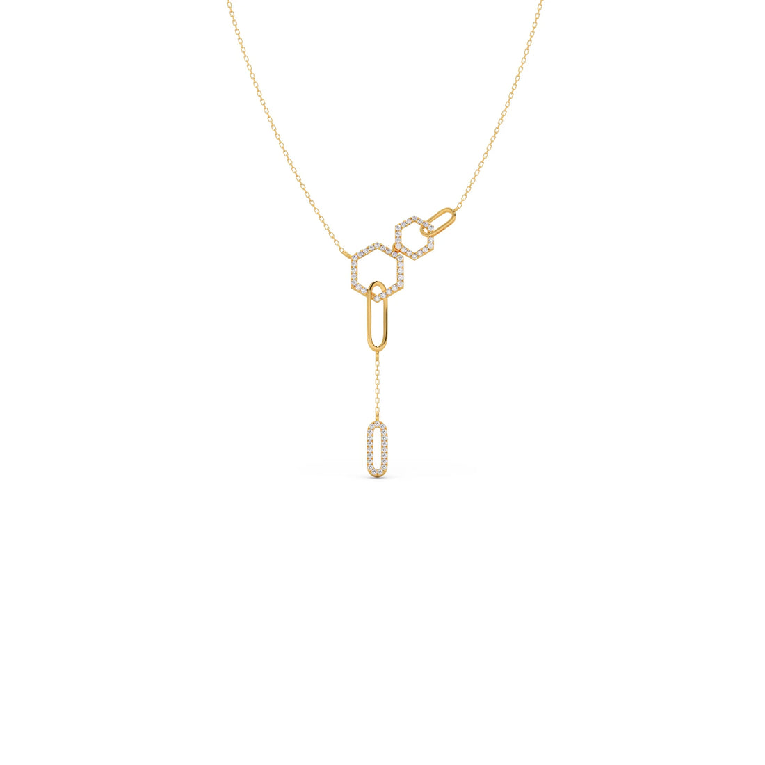 Petite Round Diamond Chain Necklace
