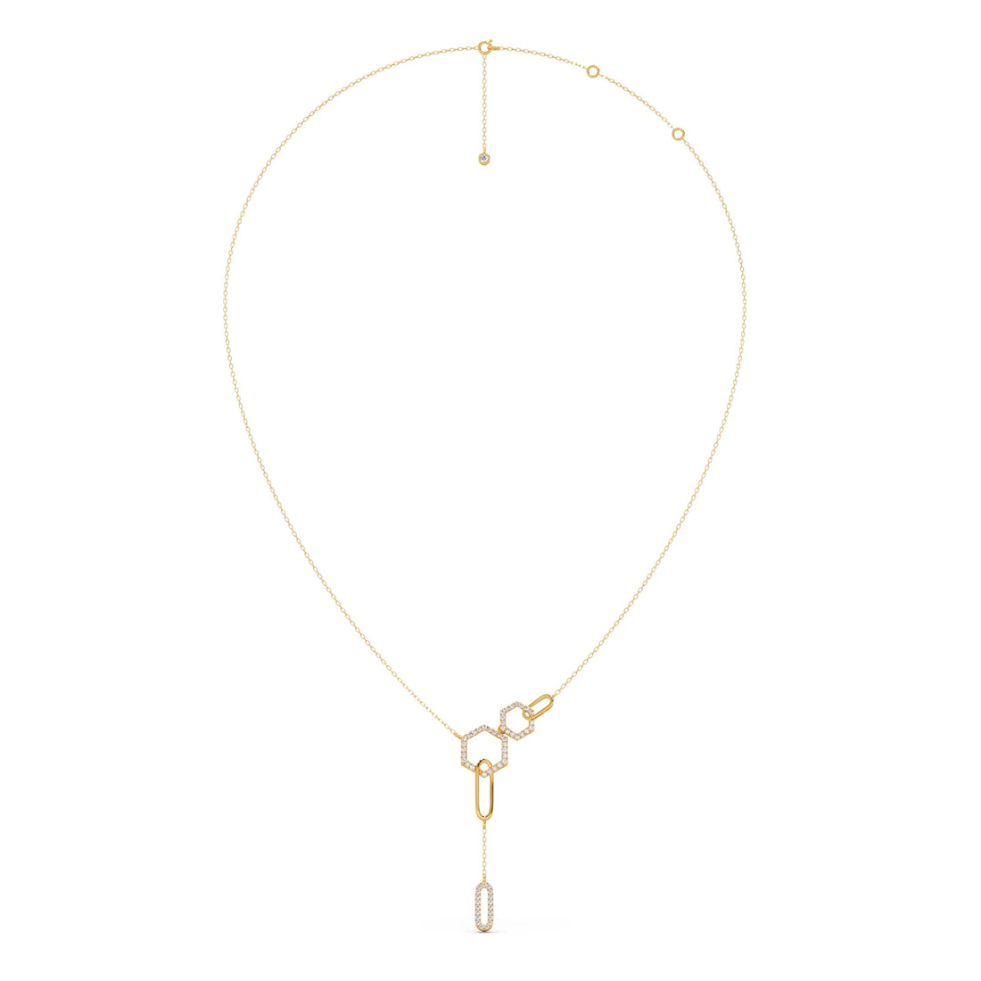 Petite Round Diamond Chain Necklace